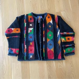 Vintage Newari Navy Cardigan